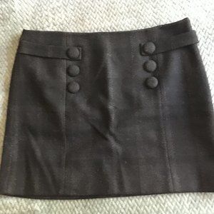 Black Wool Mini-Skirt
